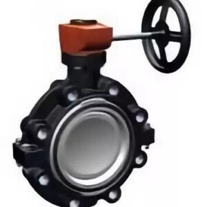 6" BUTTERFLY VALVE LUG POLYPRO VITON GEAR OPERATED